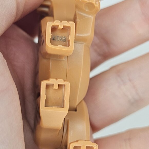 Lego Sabertooth Tiger Animal Minifigure Brown With Striped Details & Fangs - Picture 5 of 6